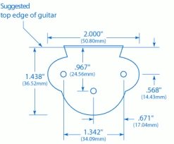 Thin Body Trapeze Tailpiece - StewMac -Strings + Accessories Shop 0189 1spec