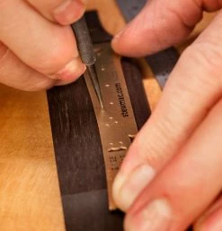 Acoustic Guitar Bridge Template - StewMac -Strings + Accessories Shop 0672 4 inuse 1700px