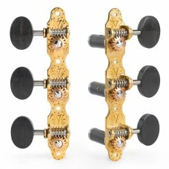 Sloane Classical Guitar Tuners With Ebony Knobs And Deco Baseplates - StewMac -Strings + Accessories Shop 100665 2000