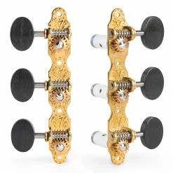 Sloane Classical Guitar Tuners With Ebony Knobs And Deco Baseplates - StewMac -Strings + Accessories Shop 100666 2000