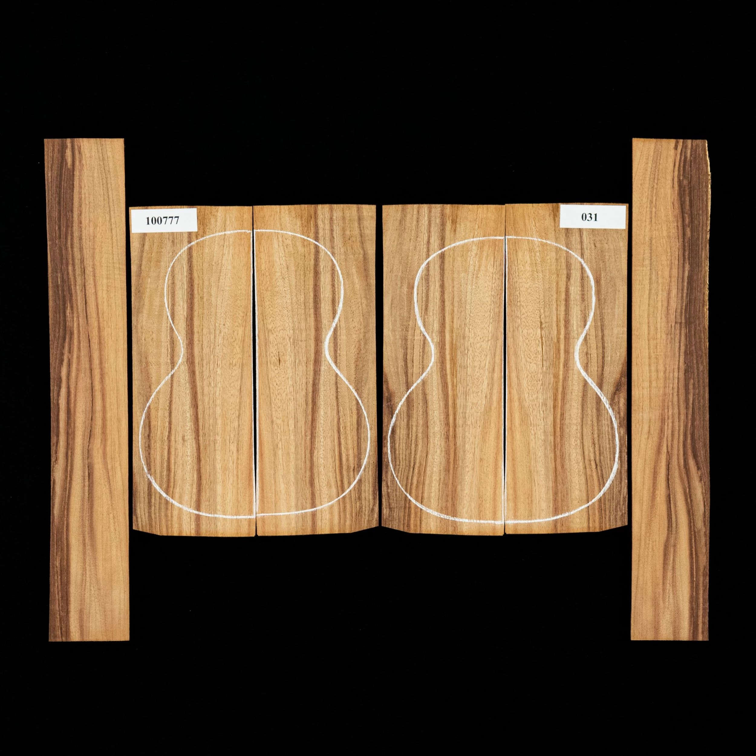 Koa Top + Back + Side Set For Tenor Ukulele - 031 - StewMac 1 Koa Top + Back + Side Set For Tenor Ukulele - 031 - StewMac
