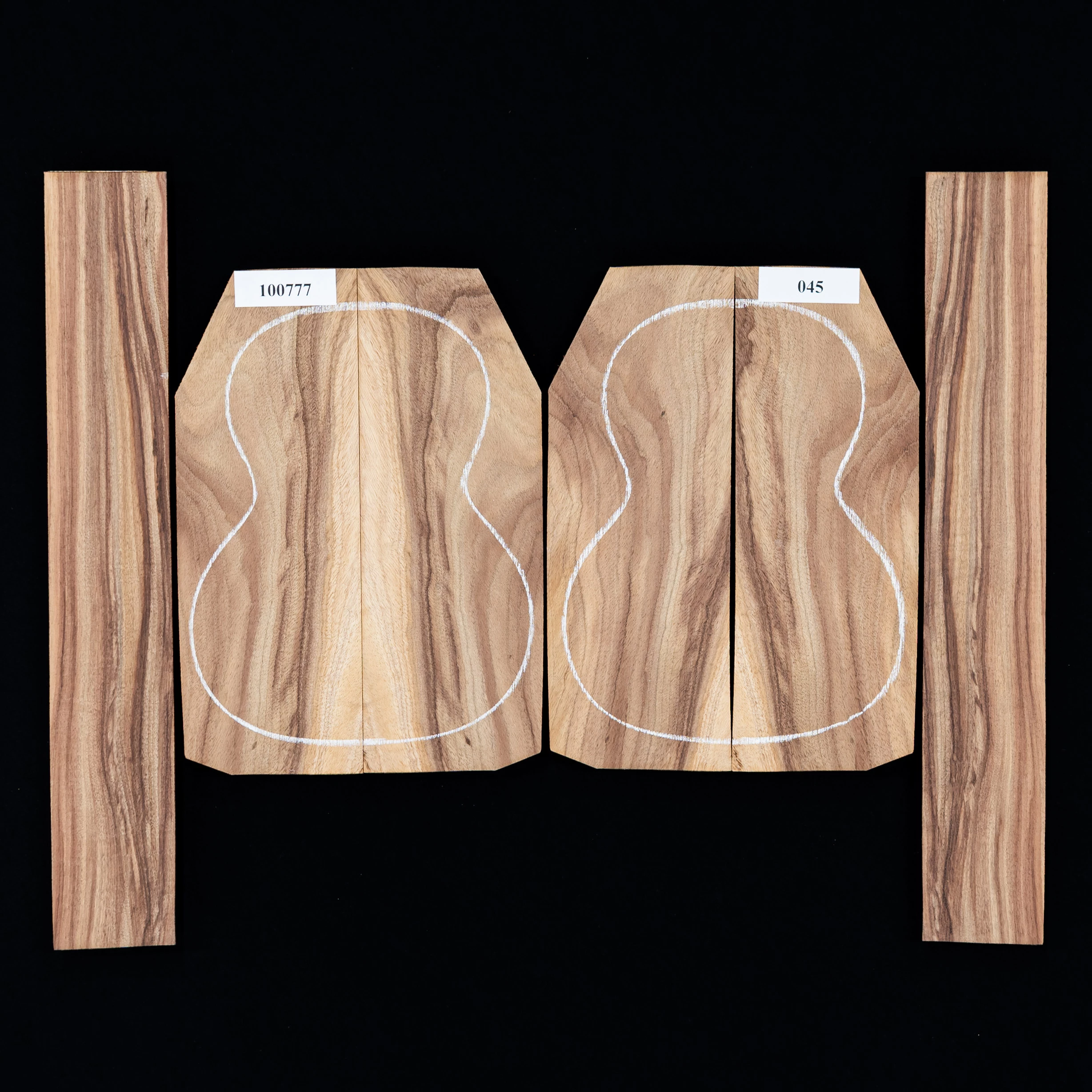 Koa Top + Back + Side Set For Tenor Ukulele - 045 - StewMac 1 Koa Top + Back + Side Set For Tenor Ukulele - 045 - StewMac