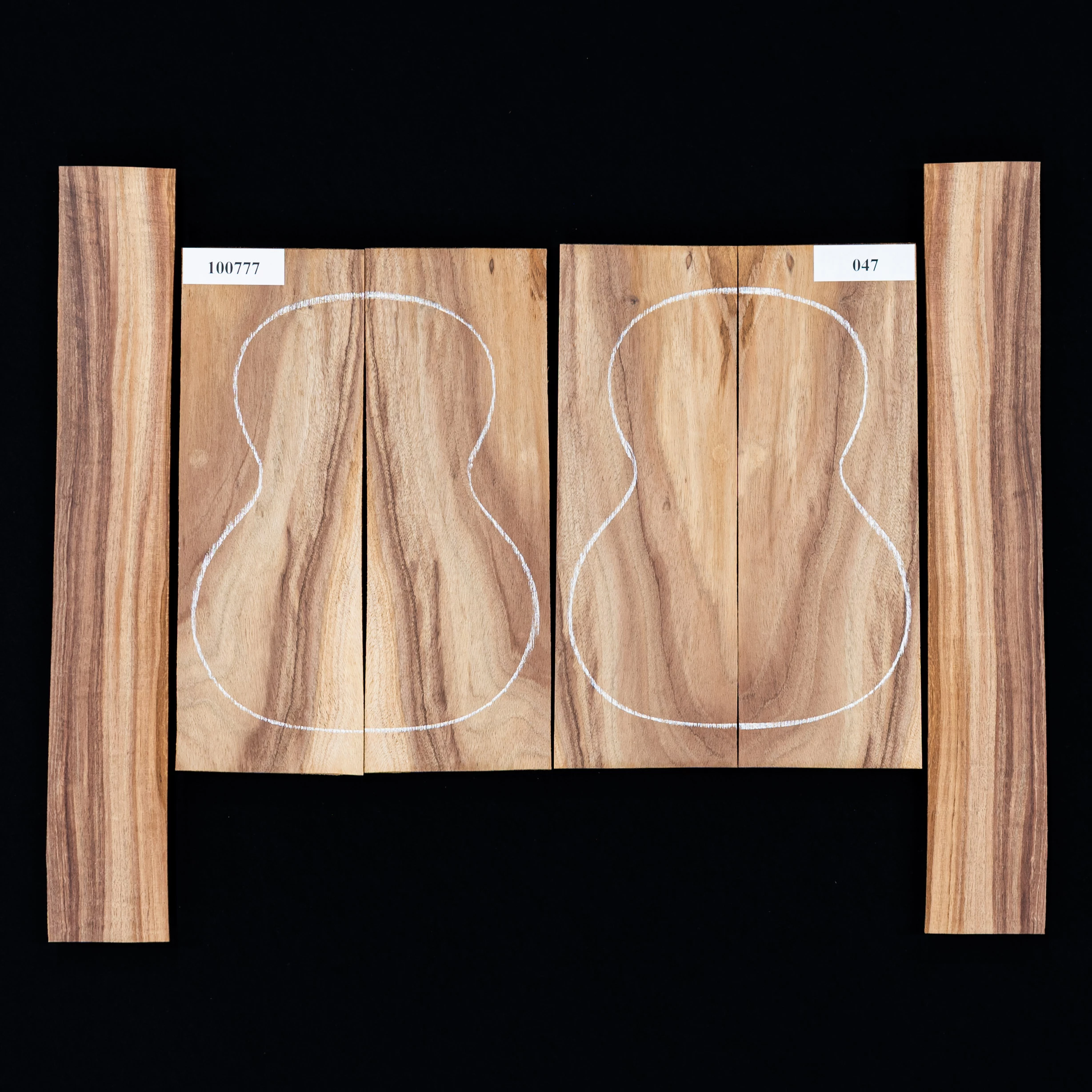 Koa Top + Back + Side Set For Tenor Ukulele - 047 - StewMac 1 Koa Top + Back + Side Set For Tenor Ukulele - 047 - StewMac