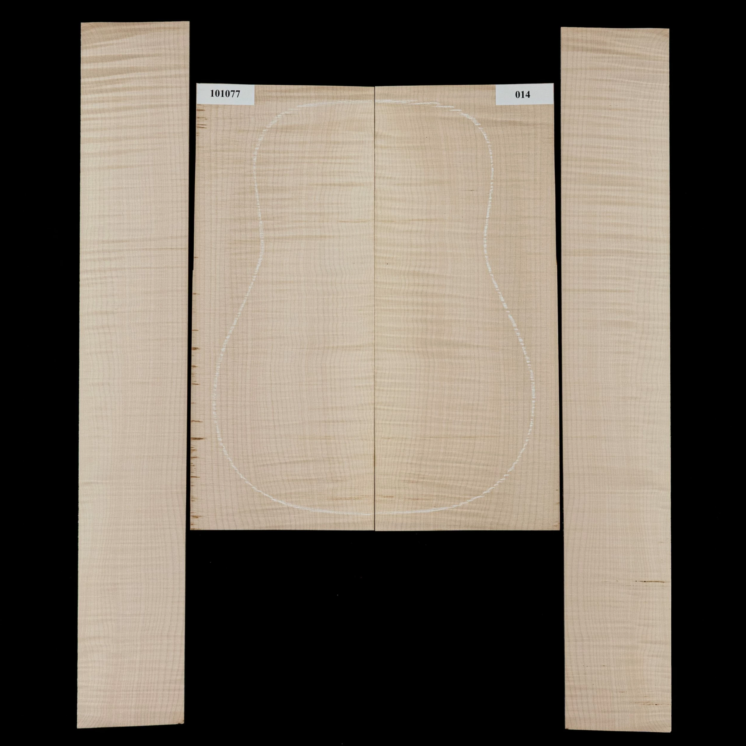 Flame Big Leaf Maple Back + Side Set - 014 - StewMac 1 Flame Big Leaf Maple Back + Side Set - 014 - StewMac