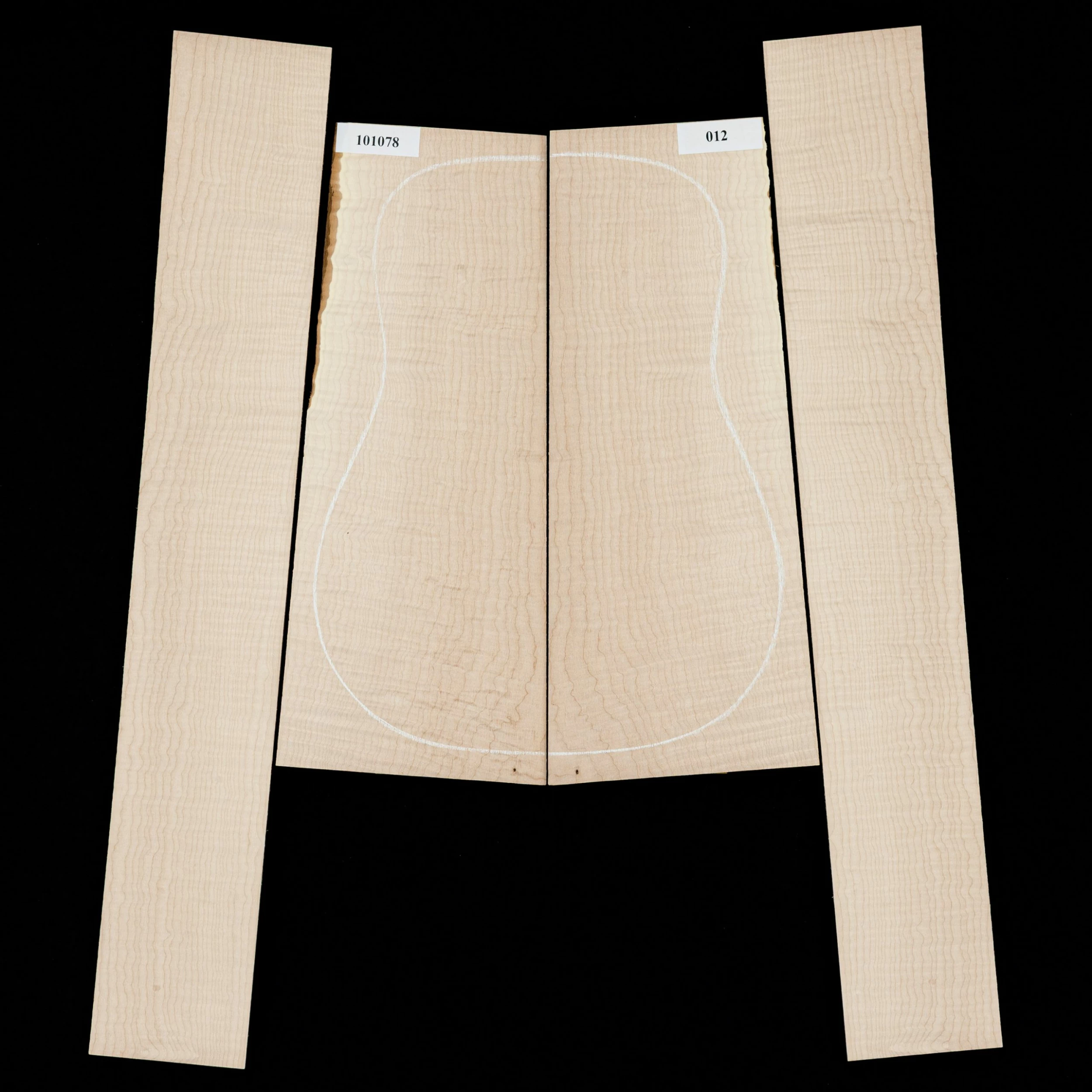 Flame Big Leaf Maple Back + Side Set - 012 - StewMac 1 Flame Big Leaf Maple Back + Side Set - 012 - StewMac