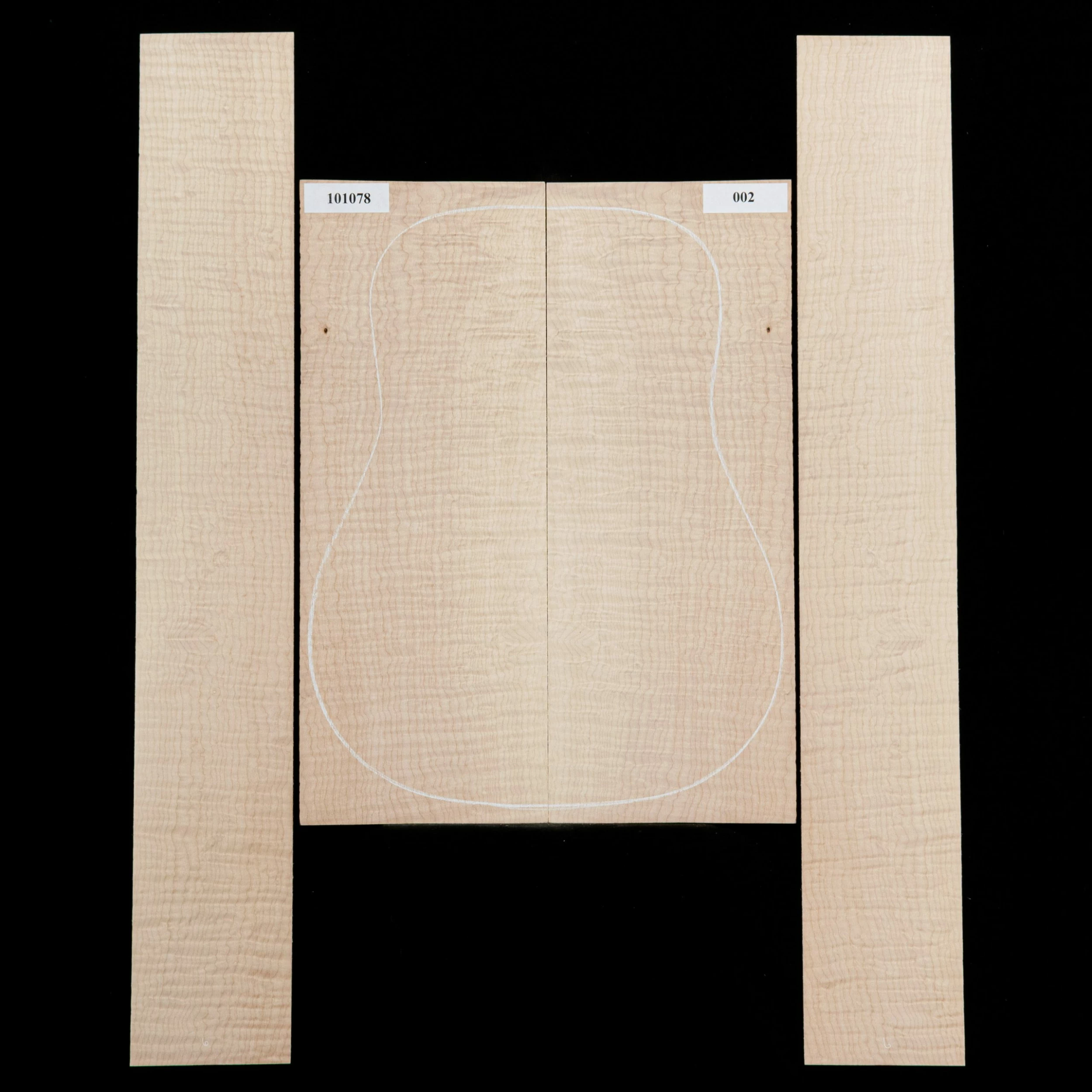 Flame Big Leaf Maple Back + Side Set - 002 - StewMac 1 Flame Big Leaf Maple Back + Side Set - 002 - StewMac