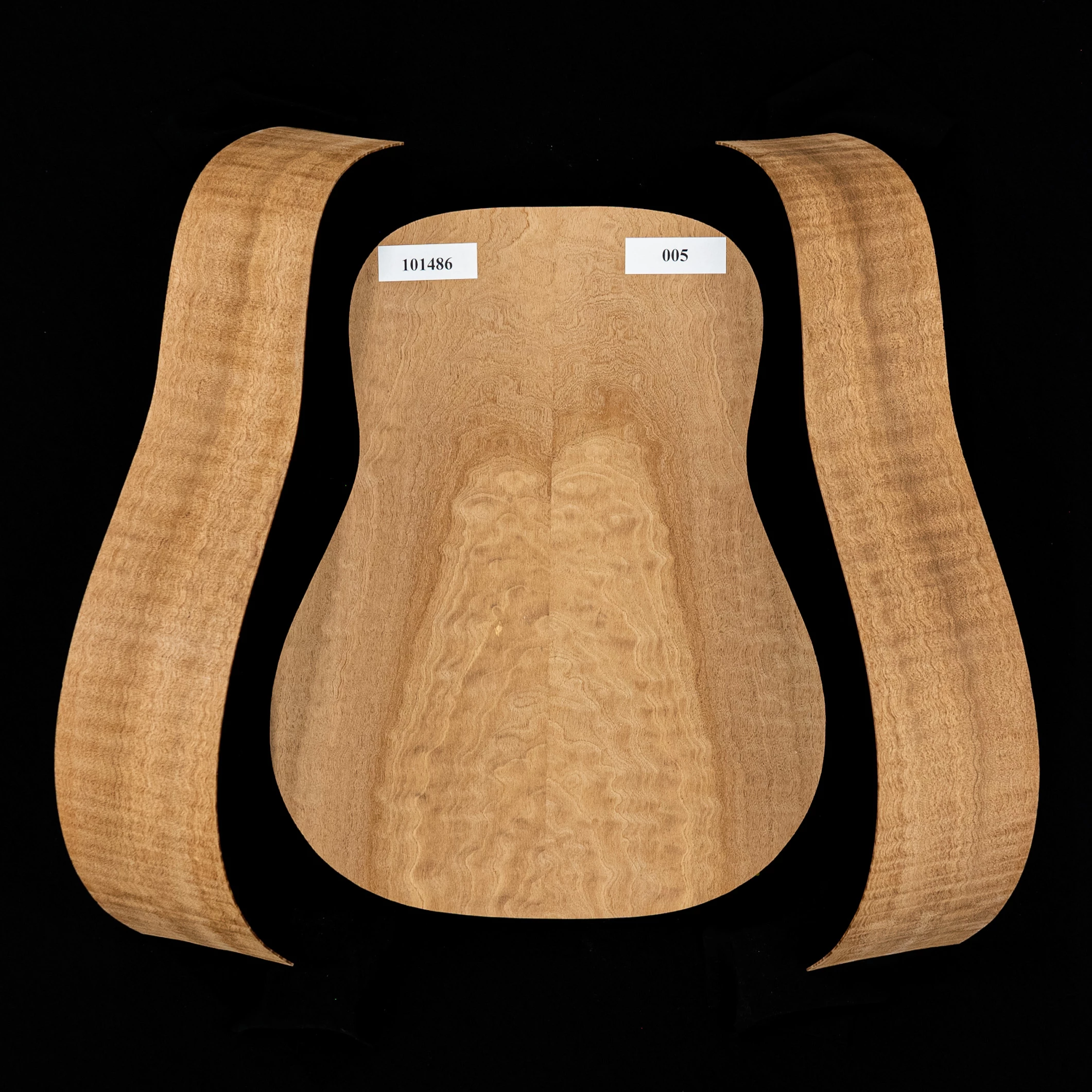 Figured Sapele Joined Back + Bent Side Set For Dreadnought Guitar - 005 - StewMac 1 Figured Sapele Joined Back + Bent Side Set For Dreadnought Guitar - 005 - StewMac