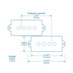 StewMac Pickups For P-Bass - StewMac -Strings + Accessories Shop 101547 specs