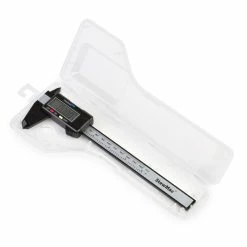 Featherweight Digital Caliper - StewMac -Strings + Accessories Shop 10447 6 in case on white 3000