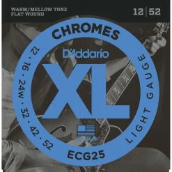 D'Addario Chromes Flat Wound Electric Guitar Strings - StewMac -Strings + Accessories Shop 10550 3 1800