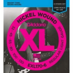 D'Addario Nickel Wound 6-String Bass Strings - StewMac