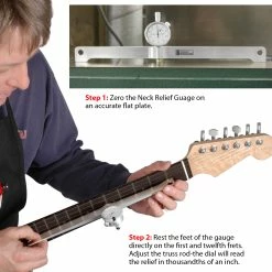 Neck Relief Gauge And Nut Slotting Gauge Set - StewMac -Strings + Accessories Shop 2005 3 steps 2000
