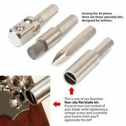 Guitar Tech Screwdriver Set - StewMac 9 Guitar Tech Screwdriver Set - StewMac -Strings + Accessories Shop 3000 4 special bits 2200