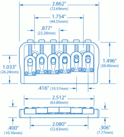 Hipshot Hardtail Bridge - StewMac -Strings + Accessories Shop 3550 1spec
