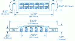 Pigtail Aluminum Wraparound Bridge - StewMac 7 Pigtail Aluminum Wraparound Bridge - StewMac -Strings + Accessories Shop 4507 1spec