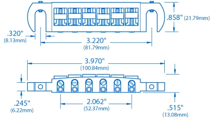 Pigtail Aluminum Wraparound Bridge - StewMac 4 Pigtail Aluminum Wraparound Bridge - StewMac - Image 4