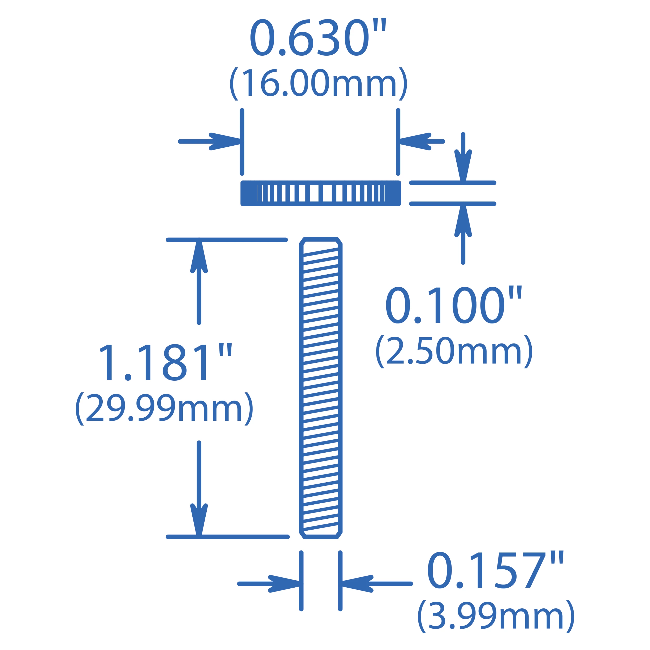 Posts/Thumbwheels For ABR-1 Tune-o-matic Bridges - StewMac 3 Posts/Thumbwheels For ABR-1 Tune-o-matic Bridges - StewMac - Image 3