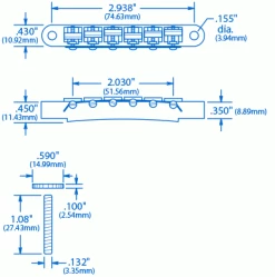 Original ABR-1 Tune-o-matic Bridge - StewMac 9 Original ABR-1 Tune-o-matic Bridge - StewMac -Strings + Accessories Shop 4616 specs