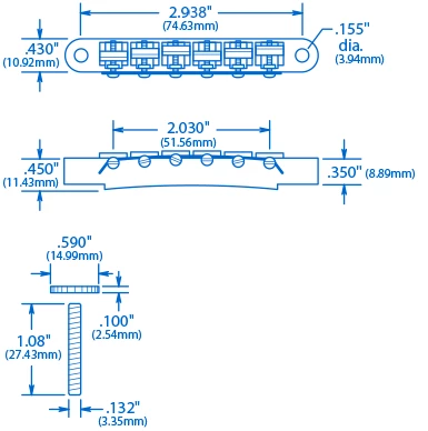 Original ABR-1 Tune-o-matic Bridge - StewMac 5 Original ABR-1 Tune-o-matic Bridge - StewMac - Image 5