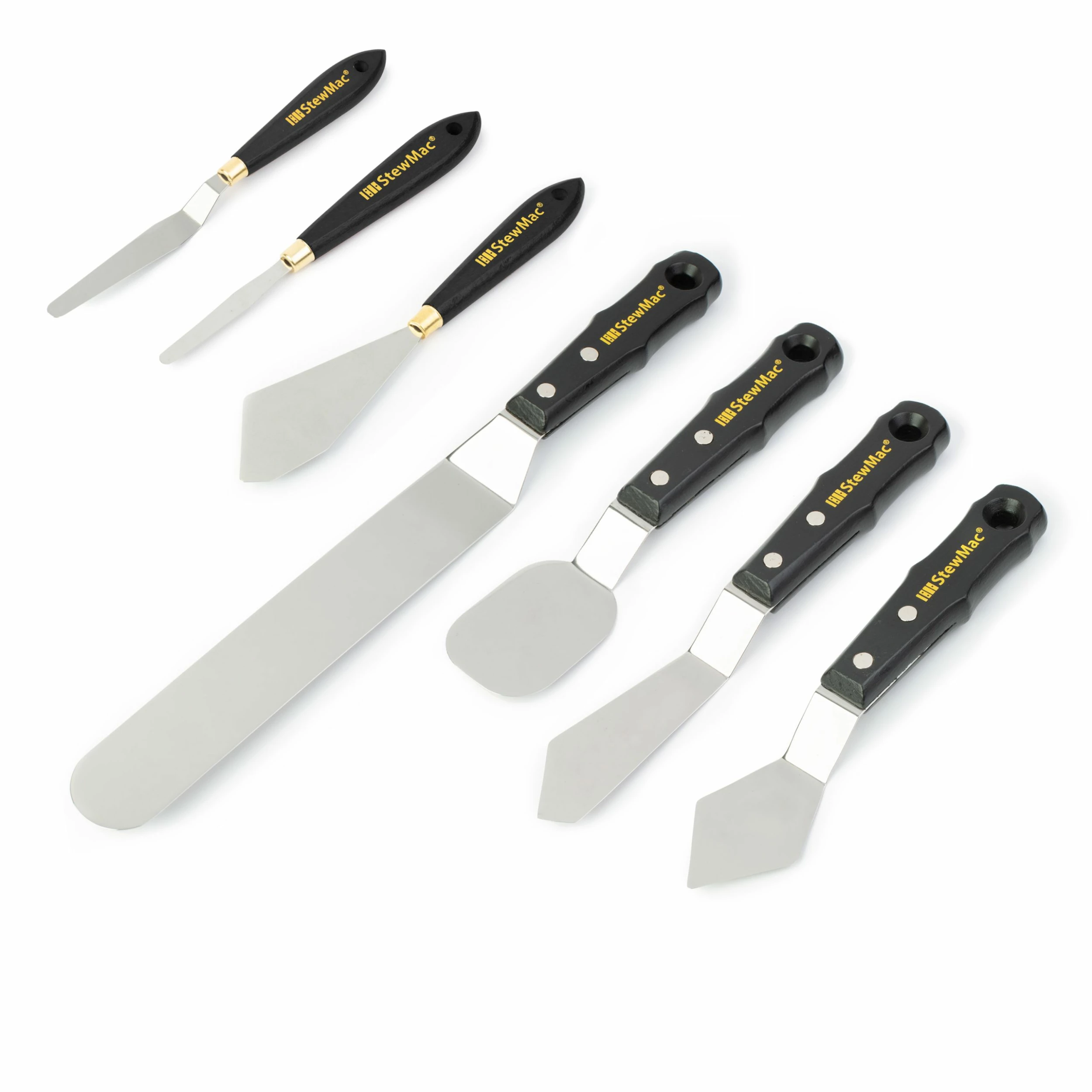 Guitar Repair Palette Knives, Set Of 7 - StewMac 1 Guitar Repair Palette Knives, Set Of 7 - StewMac