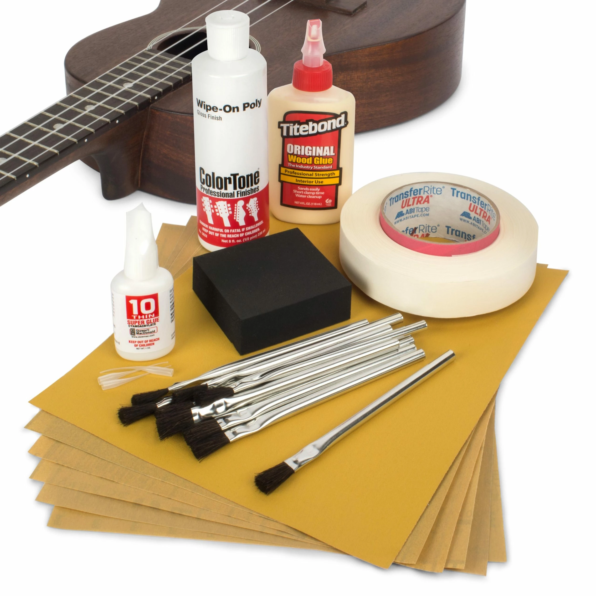 Essential Supply Set For Ukulele Kit - StewMac 1 Essential Supply Set For Ukulele Kit - StewMac