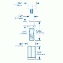 TonePros SM1 Metric Locking Studs - StewMac 7 TonePros SM1 Metric Locking Studs - StewMac -Strings + Accessories Shop 5540 1spec
