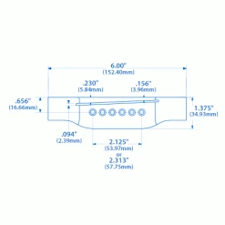 Pre-War Guitar Belly Bridge, Madagascar Rosewood - StewMac -Strings + Accessories Shop 6225 spec