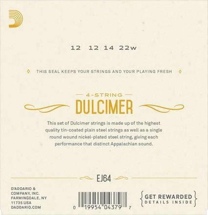 D'Addario 4-String Dulcimer Strings - StewMac 2 D'Addario 4-String Dulcimer Strings - StewMac - Image 2