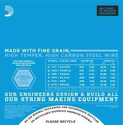 D'Addario EXP XL Nickel Wound Electric Guitar Strings - StewMac -Strings + Accessories Shop daddario exp xl nickel wound electric guitar strings 52221