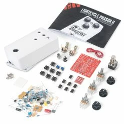 StewMac Lightcycle Phasor II Pedal Kit - StewMac -Strings + Accessories Shop m007111 5 parts spread on white white cover