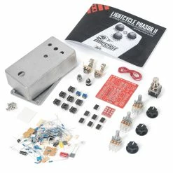StewMac Lightcycle Phasor II Pedal Kit - StewMac -Strings + Accessories Shop m007111 6 parts spread on white