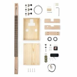 Cigar Box Guitar Kit - StewMac -Strings + Accessories Shop m007232 6 cigar box parts spread copy