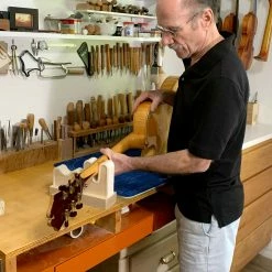 Benedetto Neck Rest - StewMac -Strings + Accessories Shop m007658 4 in use bob