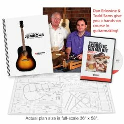 Jumbo-45 Acoustic Guitar Kit With Torrefied Red Spruce And Mahogany - 079 - StewMac -Strings + Accessories Shop m007669 5 dvd image 1