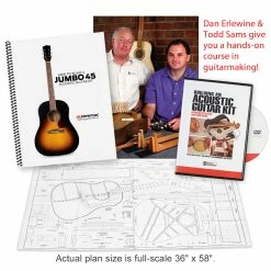 Jumbo-45 Acoustic Guitar Kit With Torrefied Red Spruce And Mahogany - 080 - StewMac -Strings + Accessories Shop m007669 5 dvd image