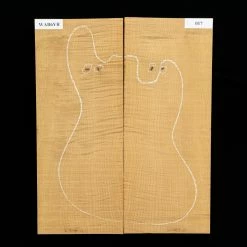 High-Flame Bigleaf Maple Torrefied Carved Top, Sanded - 017 - StewMac