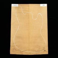 High-Flame Bigleaf Maple Torrefied Carved Top, Sanded - 018 - StewMac