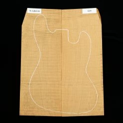 High-Flame Bigleaf Maple Torrefied Carved Top, Sanded - 019 - StewMac