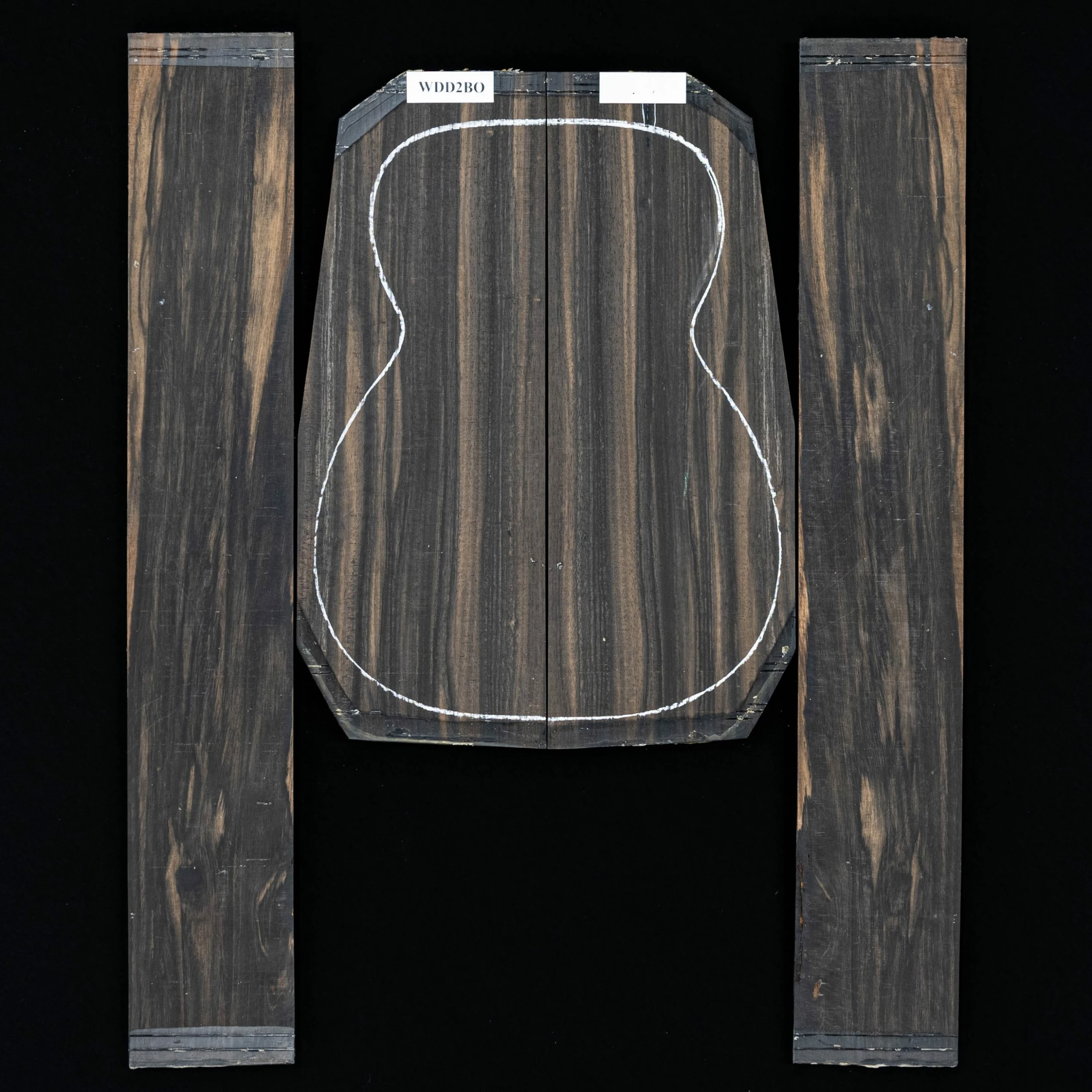 Crelicam Ebony Back + Side Set - 223 - StewMac 1 Crelicam Ebony Back + Side Set - 223 - StewMac