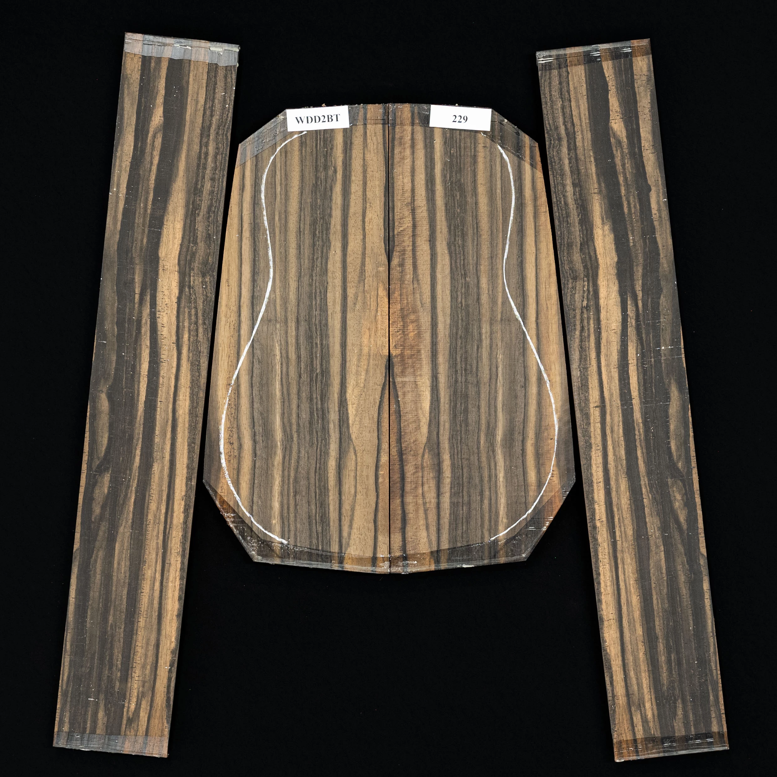 Crelicam Ebony Back + Side Set - 229 - StewMac 1 Crelicam Ebony Back + Side Set - 229 - StewMac