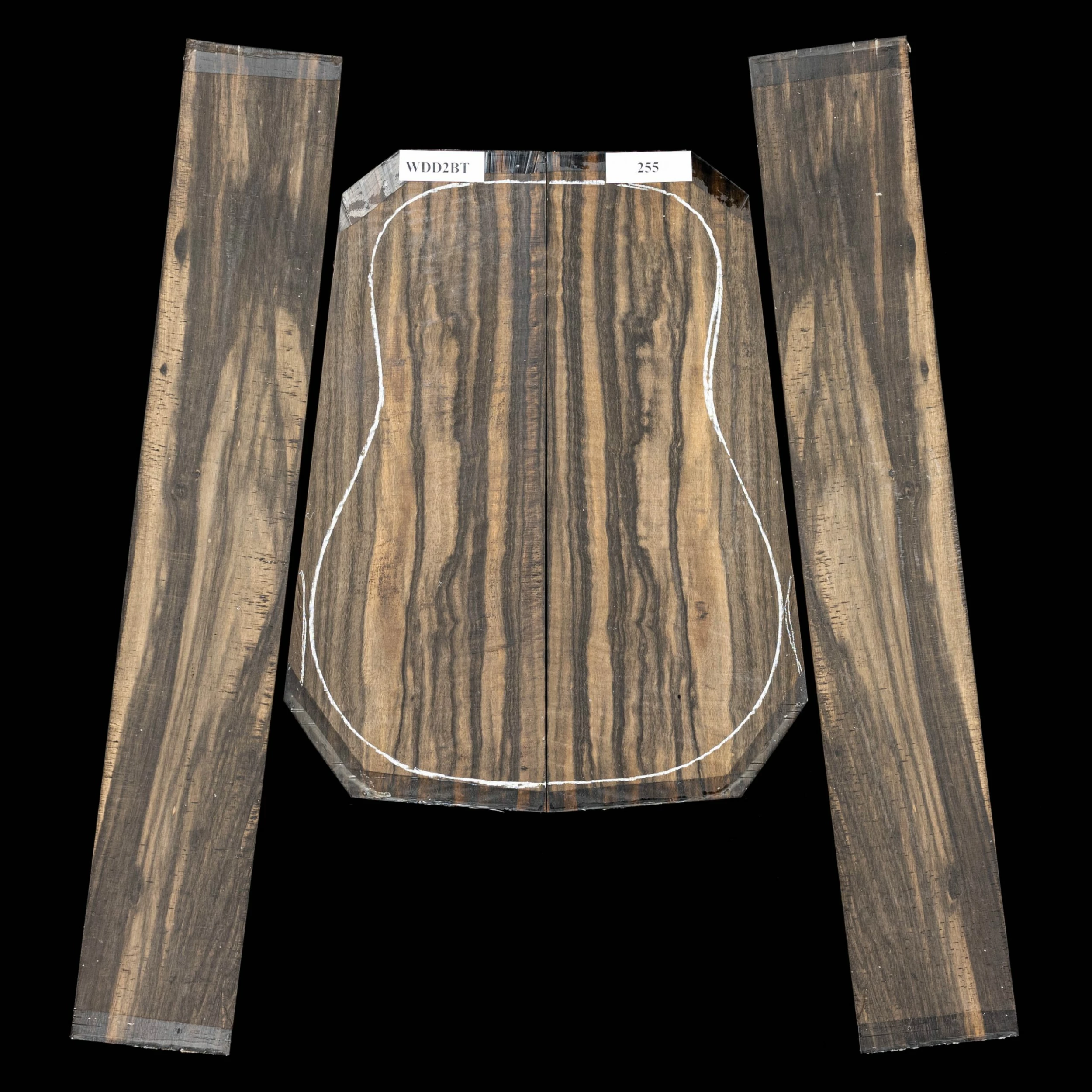 Crelicam Ebony Back + Side Set - 255 - StewMac 1 Crelicam Ebony Back + Side Set - 255 - StewMac