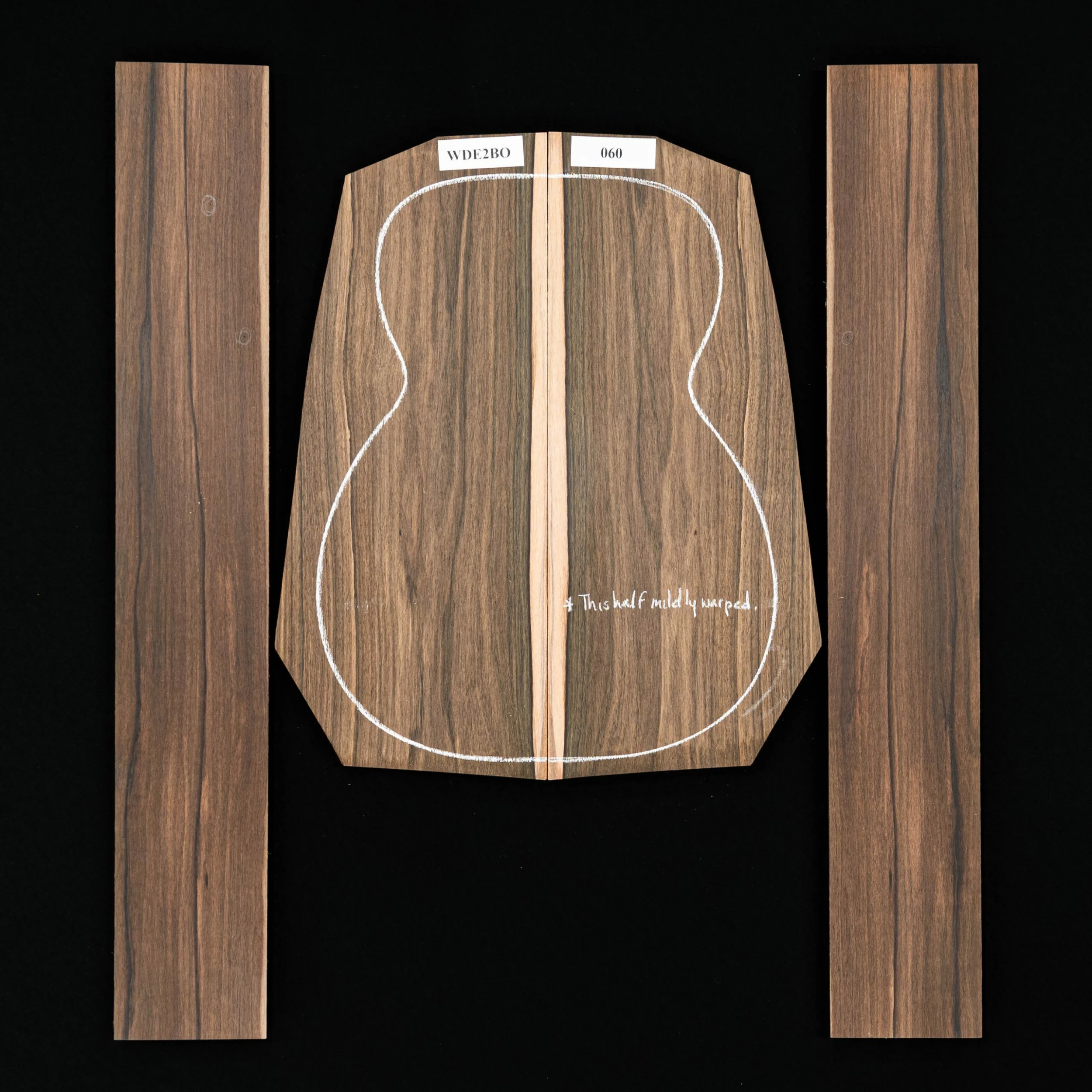 Malaysian Blackwood Back + Side Set - 060 - StewMac 1 Malaysian Blackwood Back + Side Set - 060 - StewMac