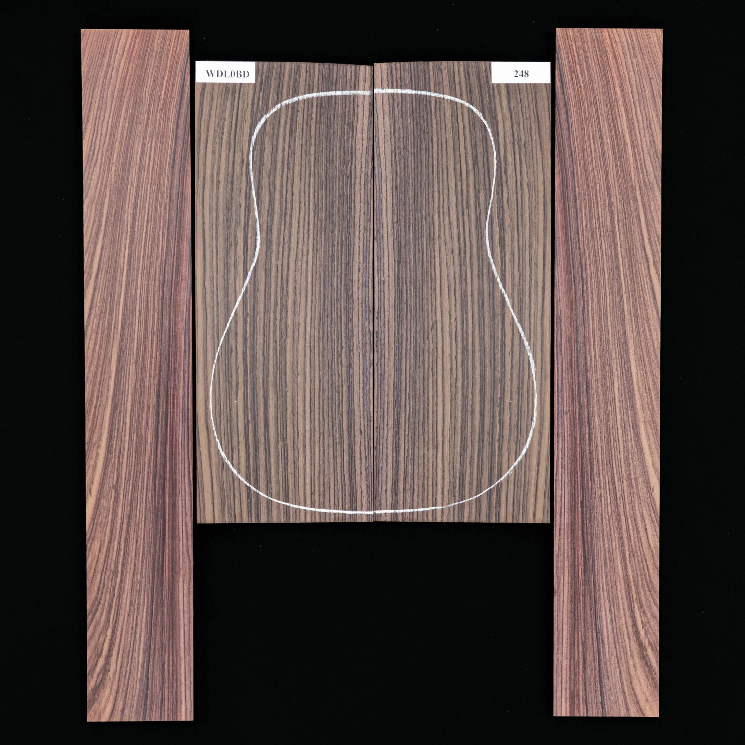 East Indian Rosewood Back + Side Set - 248 - StewMac 1 East Indian Rosewood Back + Side Set - 248 - StewMac
