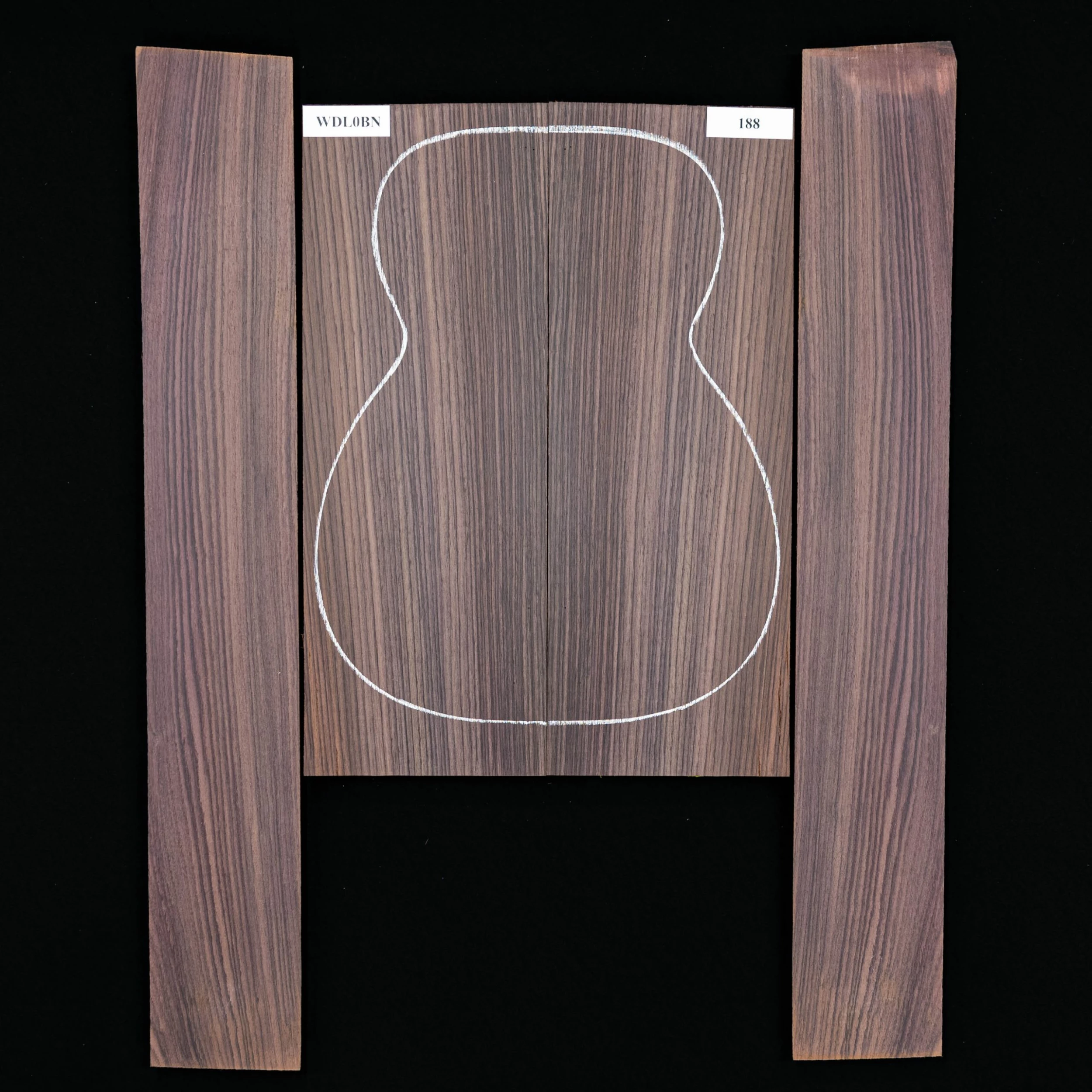 East Indian Rosewood Back + Side Set - 188 - StewMac 1 East Indian Rosewood Back + Side Set - 188 - StewMac