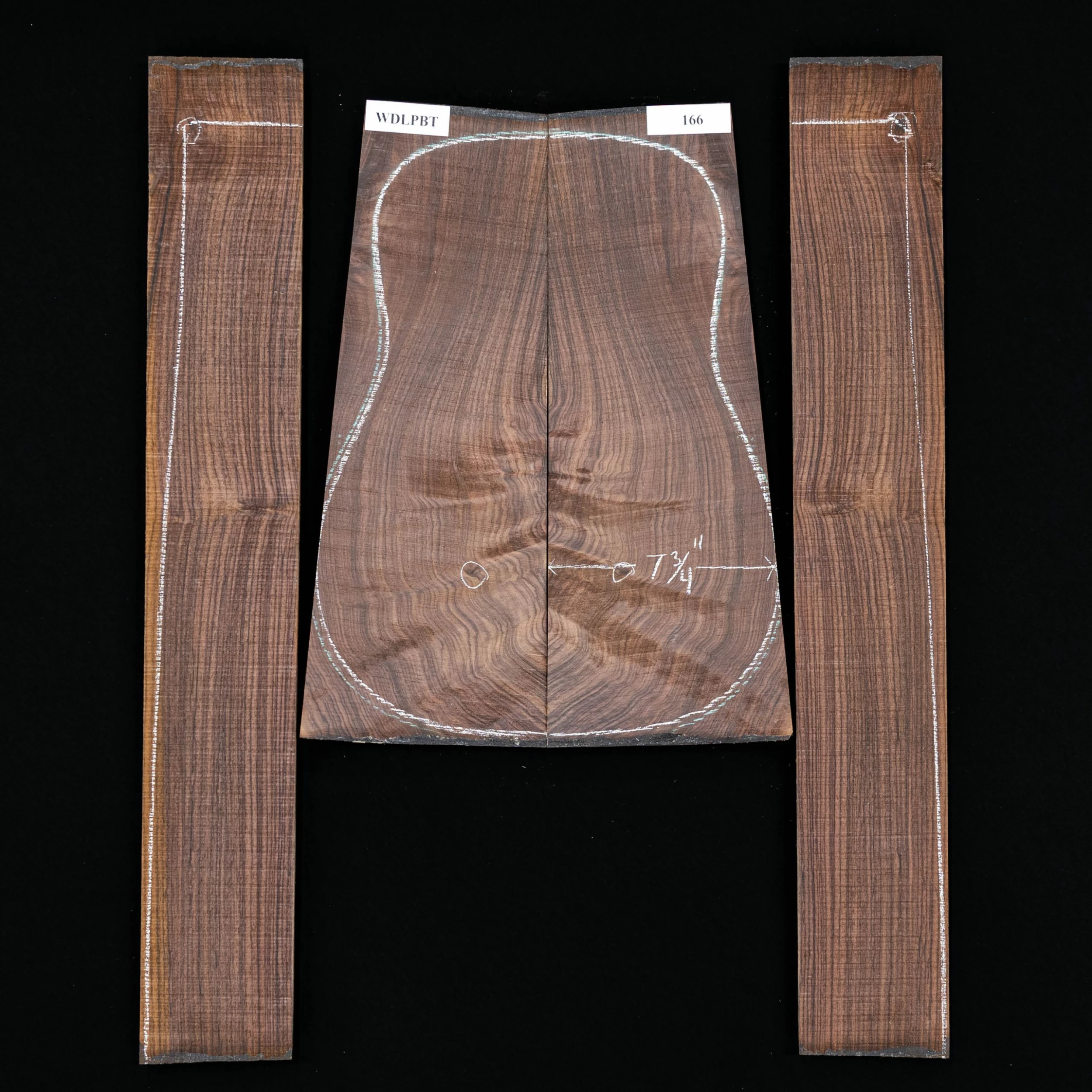 Wild Grain East Indian Rosewood Back + Side Set - 166 - StewMac 1 Wild Grain East Indian Rosewood Back + Side Set - 166 - StewMac