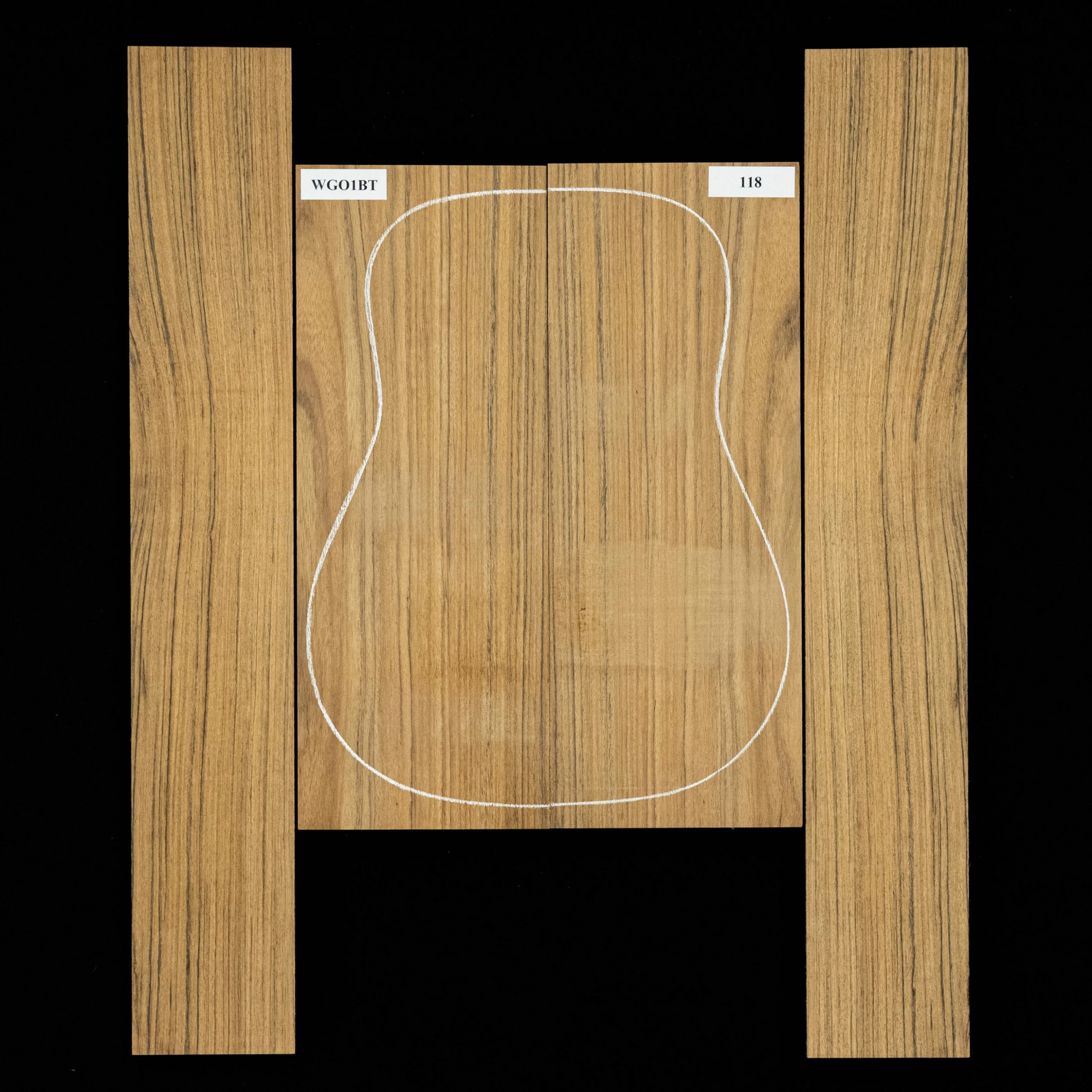 Ovangkol Back + Side Set - 118 - StewMac 1 Ovangkol Back + Side Set - 118 - StewMac