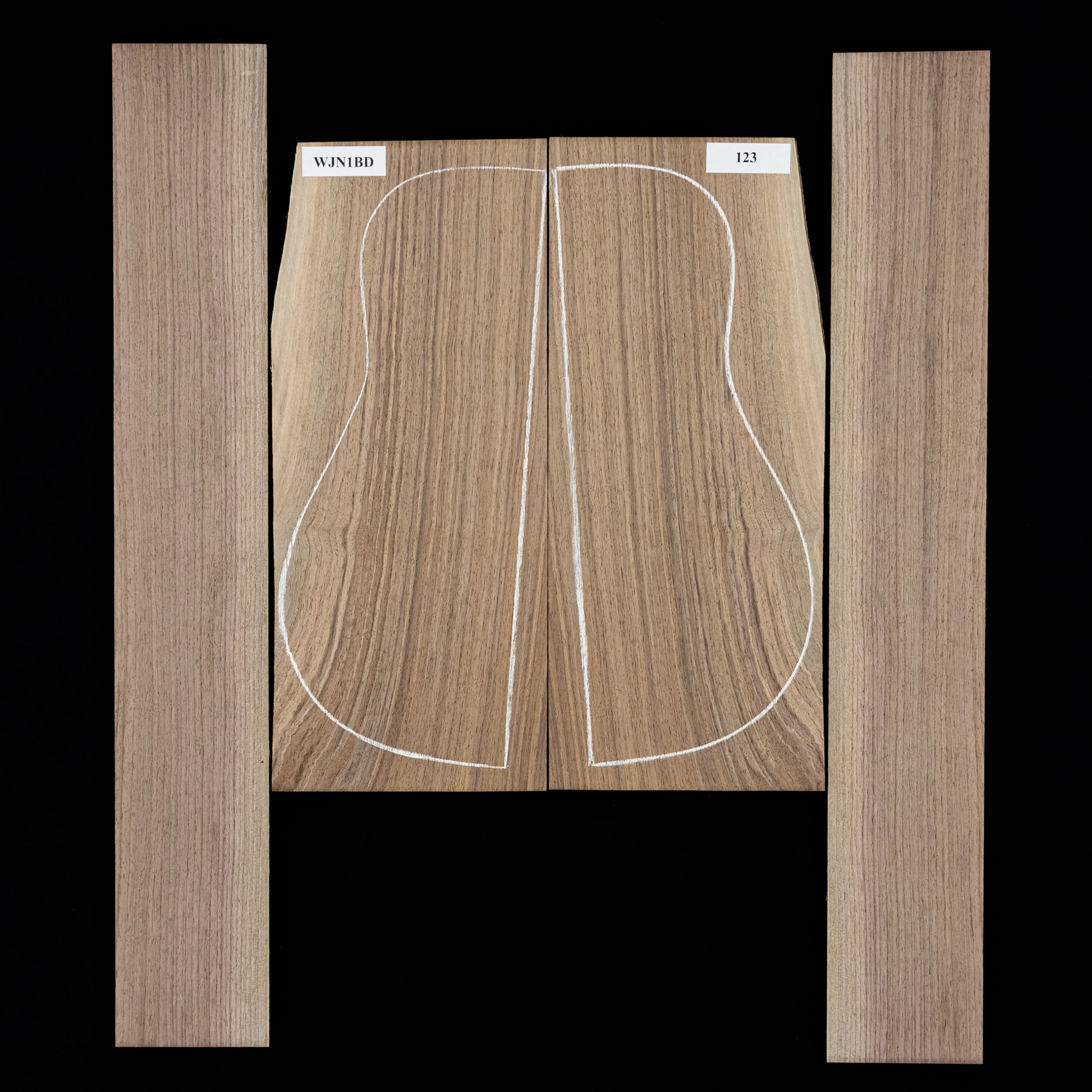 Black Walnut Back + Side Set - 123 - StewMac 1 Black Walnut Back + Side Set - 123 - StewMac