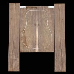 Flame Black Walnut Back + Side Set - 064 - StewMac
