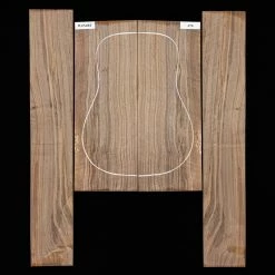 Flame Black Walnut Back + Side Set - 070 - StewMac