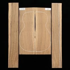 Flame Black Walnut Back + Side Set, Unsanded - 037 - StewMac